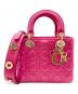 Christian Dior（クリスチャン ディオール）の古着「Lady Dior Dior バッグ カナージュ スモール/レディディオール/ハンドバッグ/ショルダーバッグ/2WAYバッグ」｜ショッキングピンク
