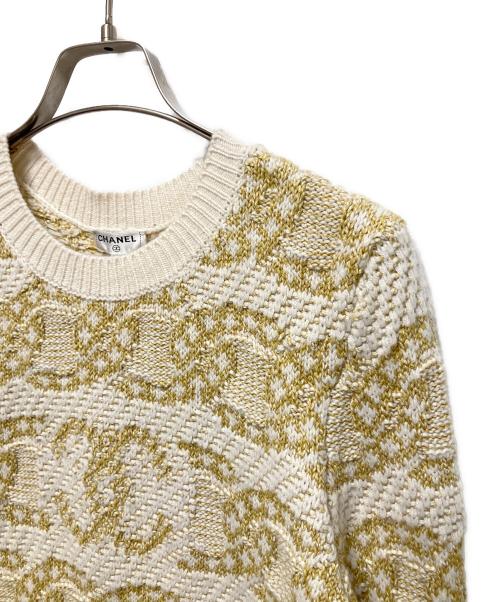 CHANEL（シャネル）CHANEL (シャネル) ココマークニット　P63133K 48865 ベージュ サイズ:38の古着・服飾アイテム