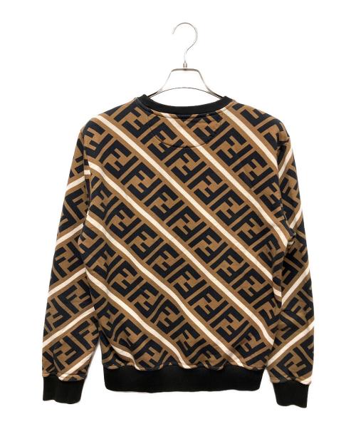 FENDI（フェンディ）FENDI (フェンディ) ズッカ柄スウェット/FF柄スウェット ブラウン サイズ:Lの古着・服飾アイテム