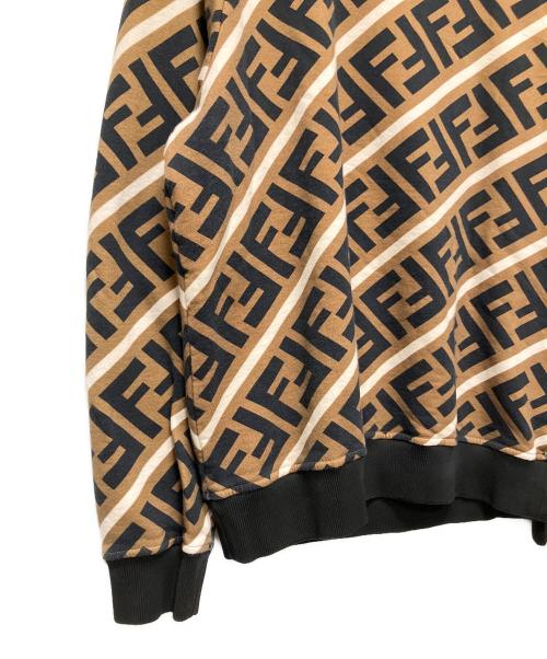 FENDI（フェンディ）FENDI (フェンディ) ズッカ柄スウェット/FF柄スウェット ブラウン サイズ:Lの古着・服飾アイテム