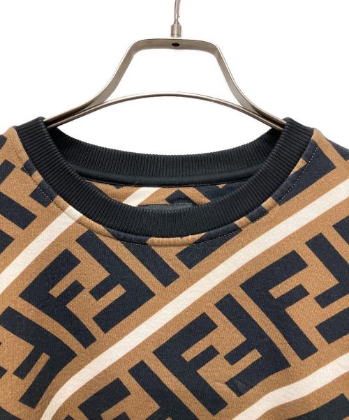 FENDI（フェンディ）FENDI (フェンディ) ズッカ柄スウェット/FF柄スウェット ブラウン サイズ:Lの古着・服飾アイテム