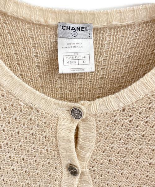 CHANEL（シャネル）CHANEL (シャネル) ココボタンカーディガン ベージュ サイズ:42の古着・服飾アイテム