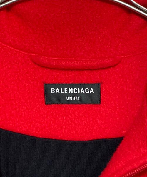 BALENCIAGA（バレンシアガ）BALENCIAGA (バレンシアガ) スポーティBロゴオーバーサイズフリースジャケットブルゾン レッド サイズ:XXSの古着・服飾アイテム