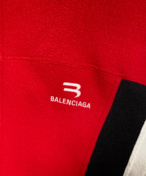 BALENCIAGA（バレンシアガ）BALENCIAGA (バレンシアガ) スポーティBロゴオーバーサイズフリースジャケットブルゾン レッド サイズ:XXSの古着・服飾アイテム