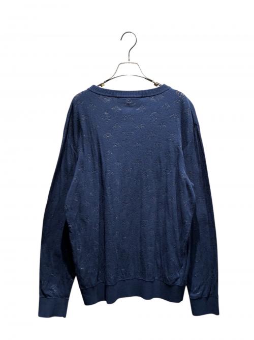 LOUIS VUITTON（ルイ ヴィトン）LOUIS VUITTON (ルイ ヴィトン) ドロップニードルモノグラム ニット ネイビー サイズ:XLの古着・服飾アイテム