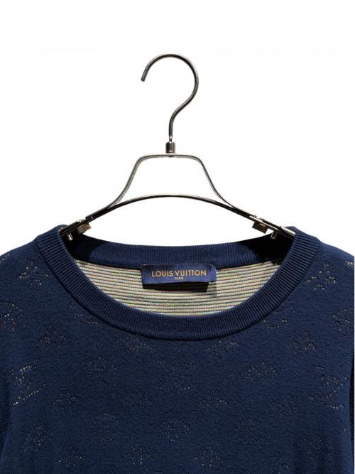 LOUIS VUITTON（ルイ ヴィトン）LOUIS VUITTON (ルイ ヴィトン) ドロップニードルモノグラム ニット ネイビー サイズ:XLの古着・服飾アイテム