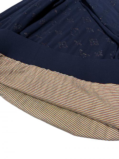 LOUIS VUITTON（ルイ ヴィトン）LOUIS VUITTON (ルイ ヴィトン) ドロップニードルモノグラム ニット ネイビー サイズ:XLの古着・服飾アイテム