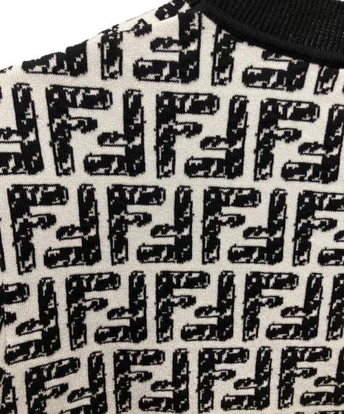 FENDI（フェンディ）FENDI (フェンディ) ズッカ半袖ニット　FZX550 AD5R ブラック×ホワイト サイズ:40の古着・服飾アイテム