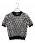 FENDI（フェンディ）の古着「ズッカ半袖ニット　FZX550 AD5R」｜ブラック×ホワイト