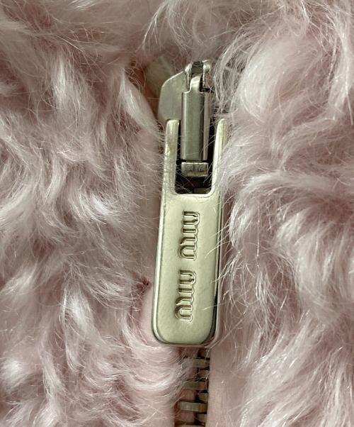 MIU MIU（ミュウミュウ）MIU MIU (ミュウミュウ) モヘアジャケット ピンク サイズ:38の古着・服飾アイテム