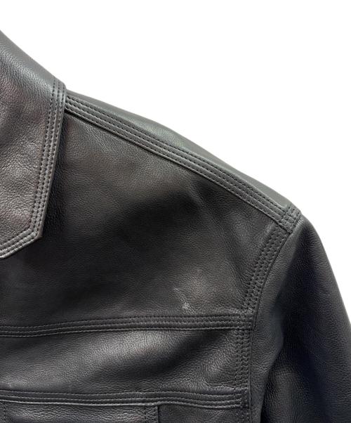 LOUIS VUITTON（ルイ ヴィトン）LOUIS VUITTON Louis Vuitton 3D Pocket Leather Jacket with LV Logo/3Dポケットレザージャケット/レザージャケット/ロゴジャケット/LVロゴ/HIL03ETGS サイズ:44の古着・服飾アイテム