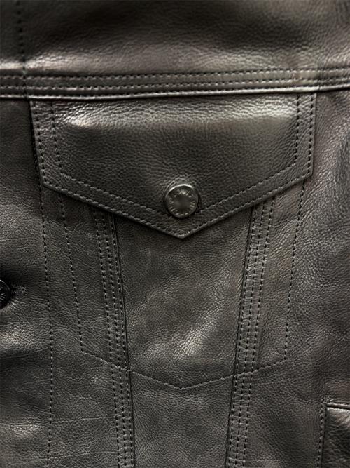 LOUIS VUITTON（ルイ ヴィトン）LOUIS VUITTON Louis Vuitton 3D Pocket Leather Jacket with LV Logo/3Dポケットレザージャケット/レザージャケット/ロゴジャケット/LVロゴ/HIL03ETGS サイズ:44の古着・服飾アイテム