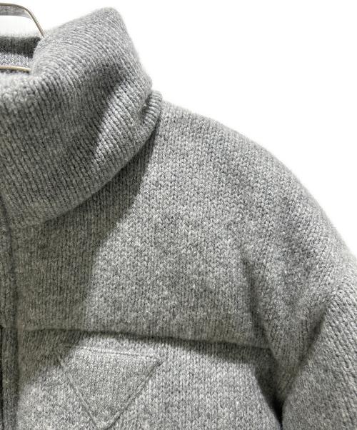 PRADA（プラダ）PRADA (プラダ) ニットダウンジャケット グレー サイズ:38の古着・服飾アイテム