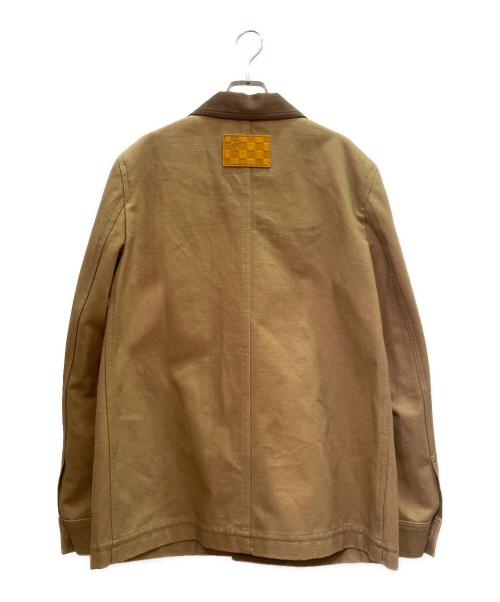 LOUIS VUITTON（ルイ ヴィトン）LOUIS VUITTON (ルイ ヴィトン) テーラードワークウェアコットンキャンバスジャケット ブラウン サイズ:48の古着・服飾アイテム