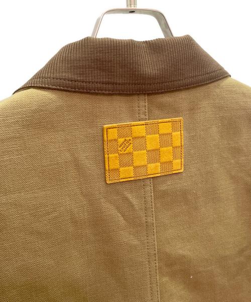LOUIS VUITTON（ルイ ヴィトン）LOUIS VUITTON (ルイ ヴィトン) テーラードワークウェアコットンキャンバスジャケット ブラウン サイズ:48の古着・服飾アイテム