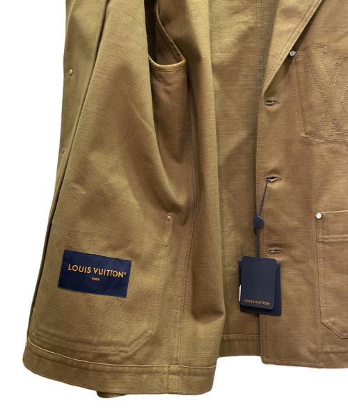 LOUIS VUITTON（ルイ ヴィトン）LOUIS VUITTON (ルイ ヴィトン) テーラードワークウェアコットンキャンバスジャケット ブラウン サイズ:48の古着・服飾アイテム