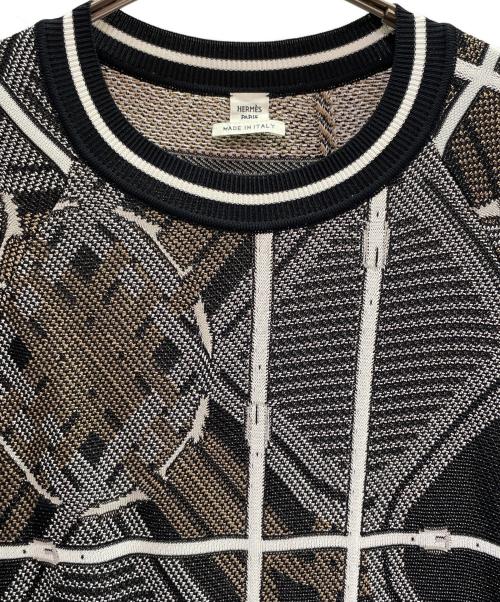 HERMES（エルメス）HERMES (エルメス) ニットワンピース ブラック サイズ:38の古着・服飾アイテム