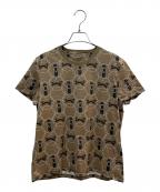 HERMESエルメス）の古着「総柄Tシャツ」｜ブラウン