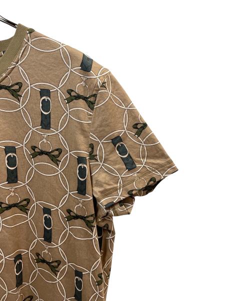 HERMES（エルメス）HERMES (エルメス) 総柄Tシャツ ブラウン サイズ:40の古着・服飾アイテム