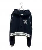 GUCCIグッチ）の古着「コットンジャージーロゴパーカー」｜ブラック