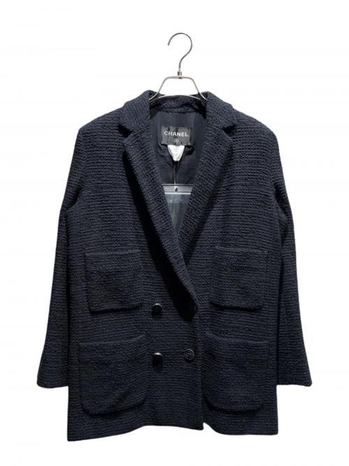 CHANEL（シャネル）CHANEL (シャネル) ツイードダブルジャケット ネイビー サイズ:40の古着・服飾アイテム