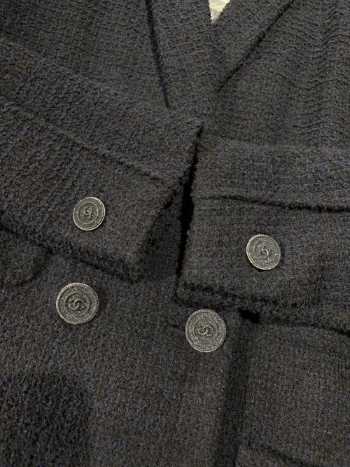 CHANEL（シャネル）CHANEL (シャネル) ツイードダブルジャケット ネイビー サイズ:40の古着・服飾アイテム