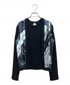 HERMESエルメス）の古着「カシミヤ混ツイルレーヌカーディガン」｜ブラック