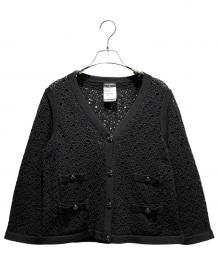 CHANEL（シャネル）の古着「ココボタンカーディガン」｜ブラック