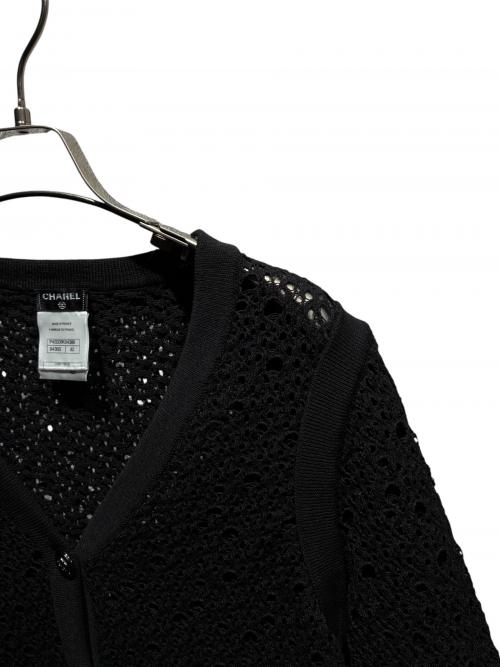 CHANEL（シャネル）CHANEL (シャネル) ココボタンカーディガン ブラック サイズ:42の古着・服飾アイテム