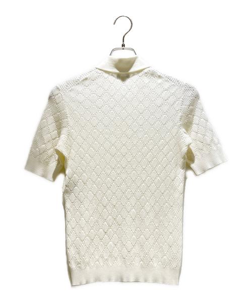 CHANEL（シャネル）CHANEL (シャネル) ココボタンニットポロシャツ/P63124K48813 ホワイト サイズ:40の古着・服飾アイテム