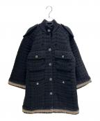 CHANELシャネル）の古着「ココボタンニットジャケット P46845K05931」｜ブラック