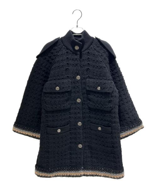 CHANEL（シャネル）CHANEL (シャネル) ココボタンニットジャケット P46845K05931 ブラック サイズ:34の古着・服飾アイテム