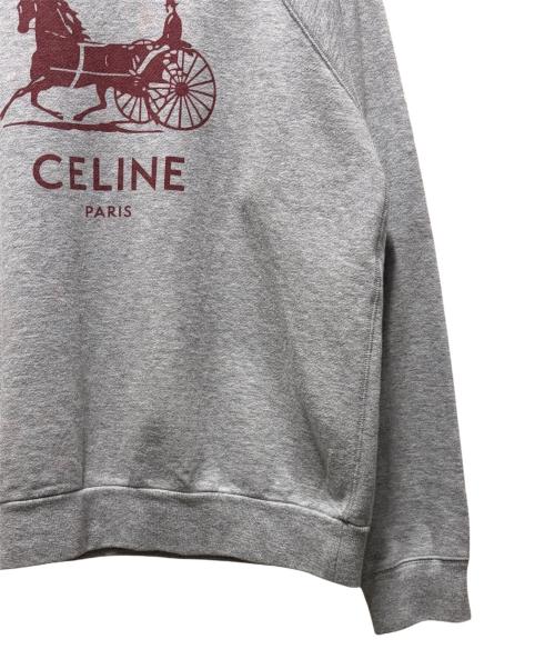 CELINE（セリーヌ）CELINE (セリーヌ) カシミヤ混サルキーロゴスウェット グレー サイズ:Mの古着・服飾アイテム