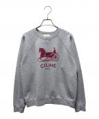 CELINEセリーヌ）の古着「カシミヤ混サルキーロゴスウェット」｜グレー