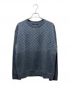 LOUIS VUITTONルイ ヴィトン）の古着「ダミエスプレッドプリンテッドスウェット」｜グレー