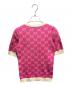 GUCCI (グッチ) ショートスリーブニット 555023 XKAHV 19SS ピンク サイズ:XS：70000円