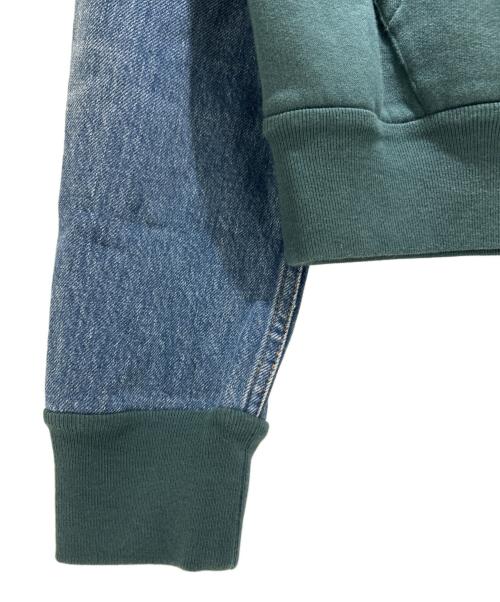 LOUIS VUITTON（ルイ ヴィトン）LOUIS VUITTON (ルイ ヴィトン) 22AW デニム切替ジップパーカー グリーン サイズ:XSの古着・服飾アイテム