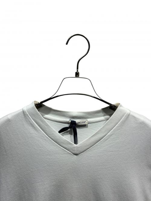 MONCLER（モンクレール）MONCLER (モンクレール) VネックTシャツ ホワイト サイズ:Lの古着・服飾アイテム