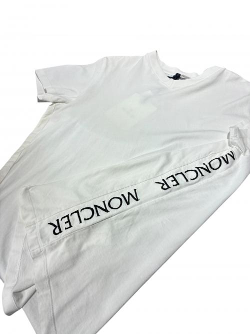 MONCLER（モンクレール）MONCLER (モンクレール) VネックTシャツ ホワイト サイズ:Lの古着・服飾アイテム