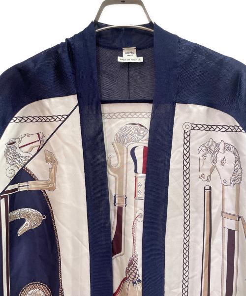 HERMES（エルメス）HERMES (エルメス) ツイルレーヌカーディガン ネイビー サイズ:38の古着・服飾アイテム