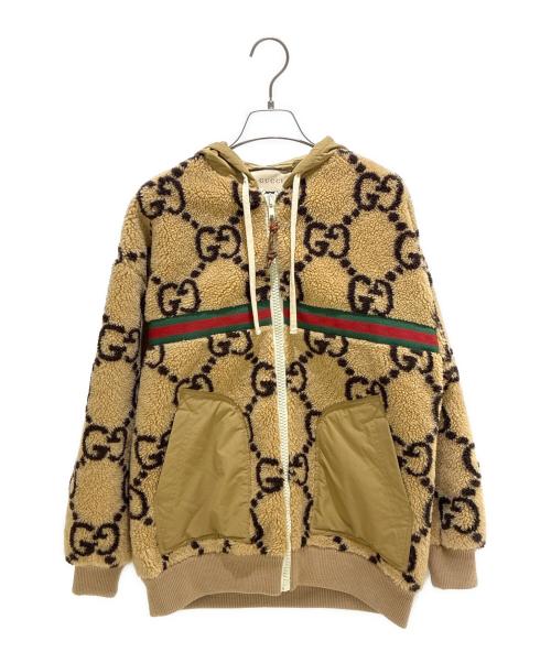 GUCCI（グッチ）GUCCI (グッチ) GGボアブルゾン ベージュ サイズ:xsの古着・服飾アイテム