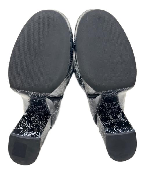 CHANEL（シャネル）CHANEL (シャネル) CHANEL Camelia long boots カメリアロングブーツ ブラック サイズ:39の古着・服飾アイテム