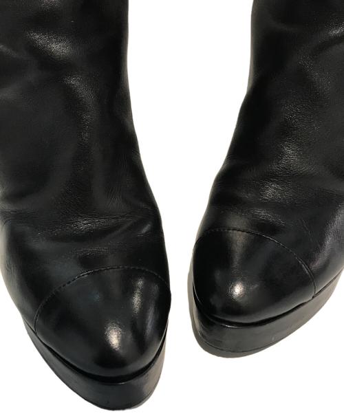 CHANEL（シャネル）CHANEL (シャネル) ロングブーツ ブラック サイズ:38 1/2の古着・服飾アイテム