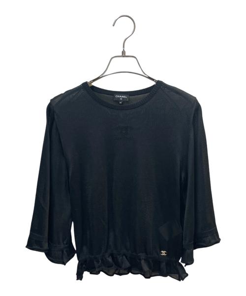 CHANEL（シャネル）CHANEL (シャネル) ココマークニット ブラック サイズ:34の古着・服飾アイテム