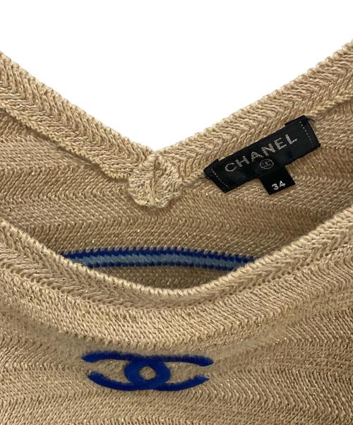 CHANEL（シャネル）CHANEL (シャネル) P60 ココマークボーダーニット サイズ:34の古着・服飾アイテム