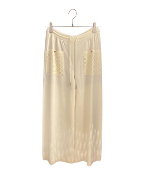 CHANEL（シャネル）CHANEL (シャネル) ワイドパンツ ホワイト サイズ:36の古着・服飾アイテム