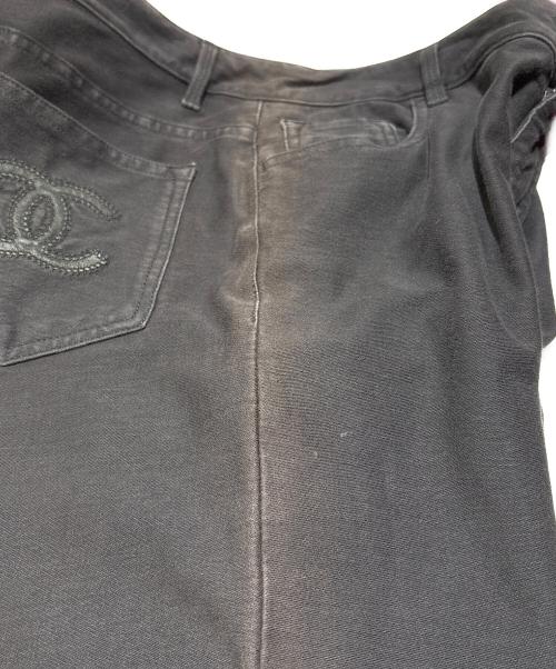 CHANEL（シャネル）CHANEL (シャネル) ココマークポケットコットンパンツ ブラック サイズ:36の古着・服飾アイテム