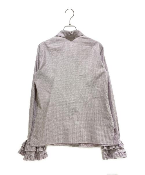 CHANEL（シャネル）CHANEL (シャネル) ロゴボタンフリルシャツ　P76770V48912 ライトピンク サイズ:34の古着・服飾アイテム