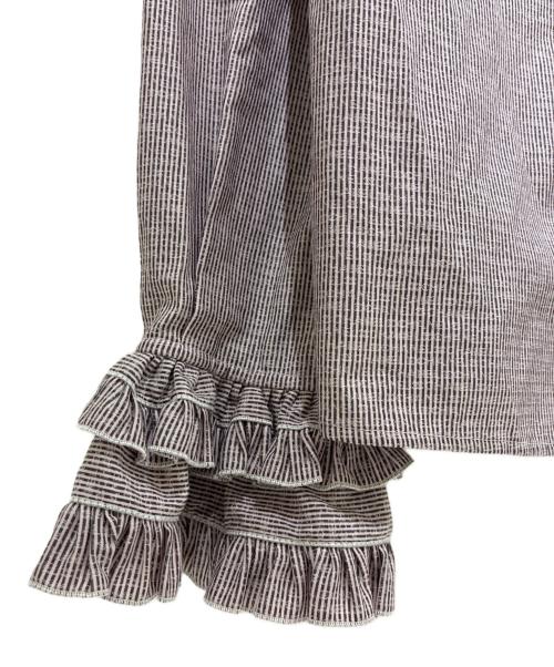 CHANEL（シャネル）CHANEL (シャネル) ロゴボタンフリルシャツ　P76770V48912 ライトピンク サイズ:34の古着・服飾アイテム