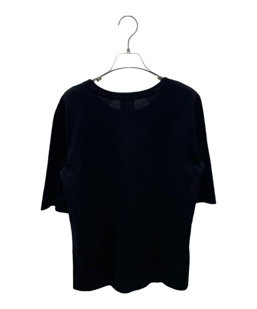 CHANEL（シャネル）CHANEL (シャネル) P46 ココマーク エンブレム半袖ニット ブラック サイズ:40の古着・服飾アイテム